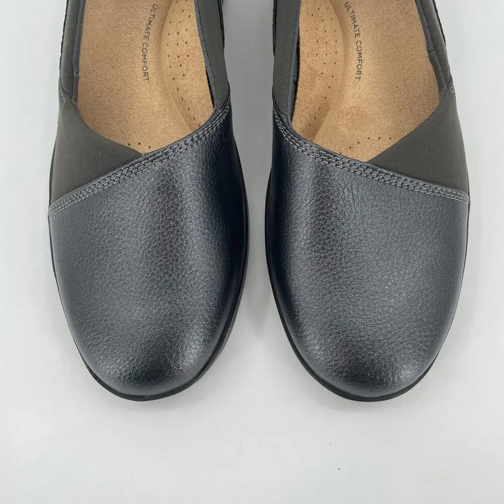 Clark’s Women’s‎ Suttyn Walk Wedge Slip-On Shoes, Black, Sz. 7M Comfort Office